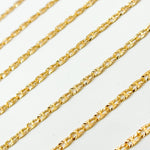 Load image into Gallery viewer, V314GF. 14K Gold Filled Diamond Cut Flat Marina Link Chain