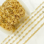 Load image into Gallery viewer, Gold Plated 925 Sterling Silver Flat Marina Link Chain. Z51GP
