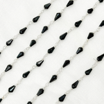 Load image into Gallery viewer, Black Spinel 925 Sterling Silver Wire Chain. BSP9
