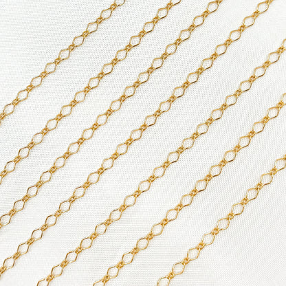14K Gold Filled Rhomb Link Chain