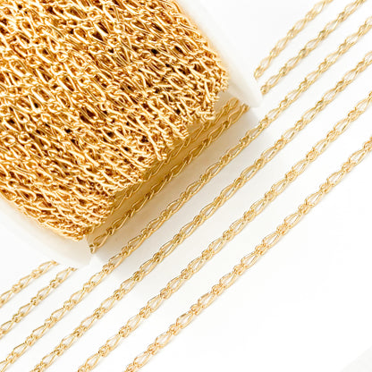 14K Yellow Gold Filled Figaro Style Chain