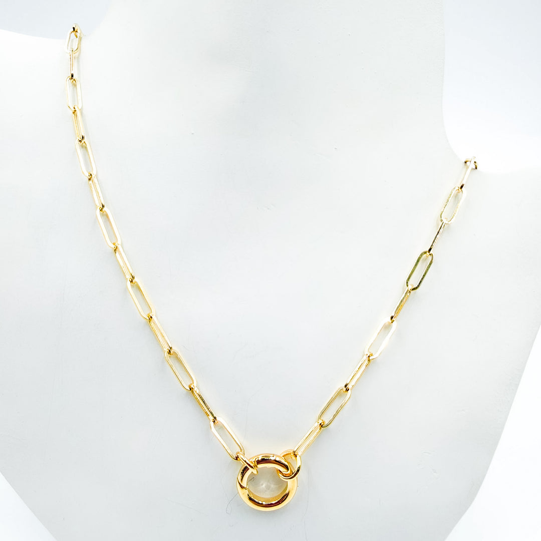 070KR0124169. 14K Yellow Gold Flat Paperclip Necklace
