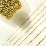 Load image into Gallery viewer, 040R01T5FTbyFt. 14k Solid Gold Diamond Cut Cable Link Unfinished Chain
