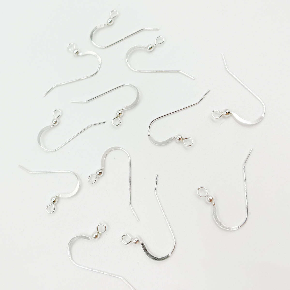 Sterling Silver Fish Hook with Ball Ear Wire