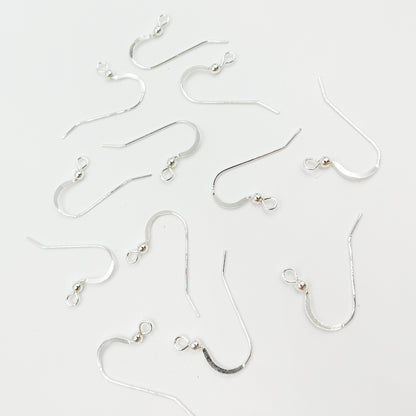 Sterling Silver Fish Hook with Ball Ear Wire