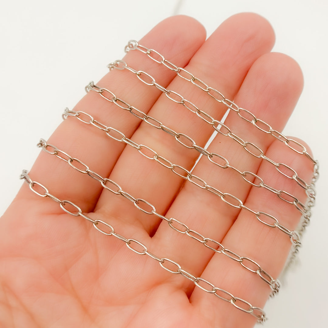 Y137OX. Oxidized Sterling Silver Paperclip Chain