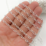 Load image into Gallery viewer, Y135SS.  Sterling Silver Smooth Long and Short Link Chain
