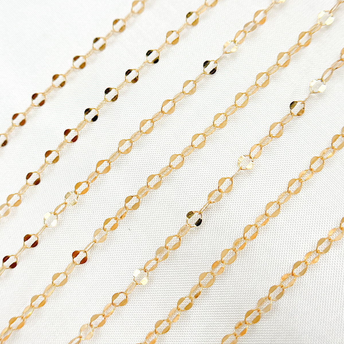 14K Gold Filled Flat Oval Link Chain