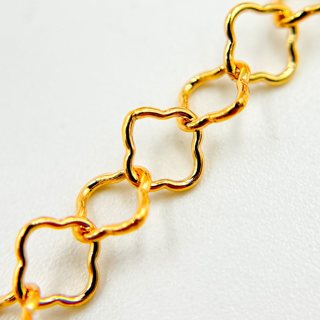 V277GF. 14K Gold Filled Clover Link Chain