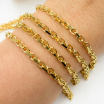Load image into Gallery viewer, Y8GP. Gold Plated 925 Sterling Silver Box Link Chain