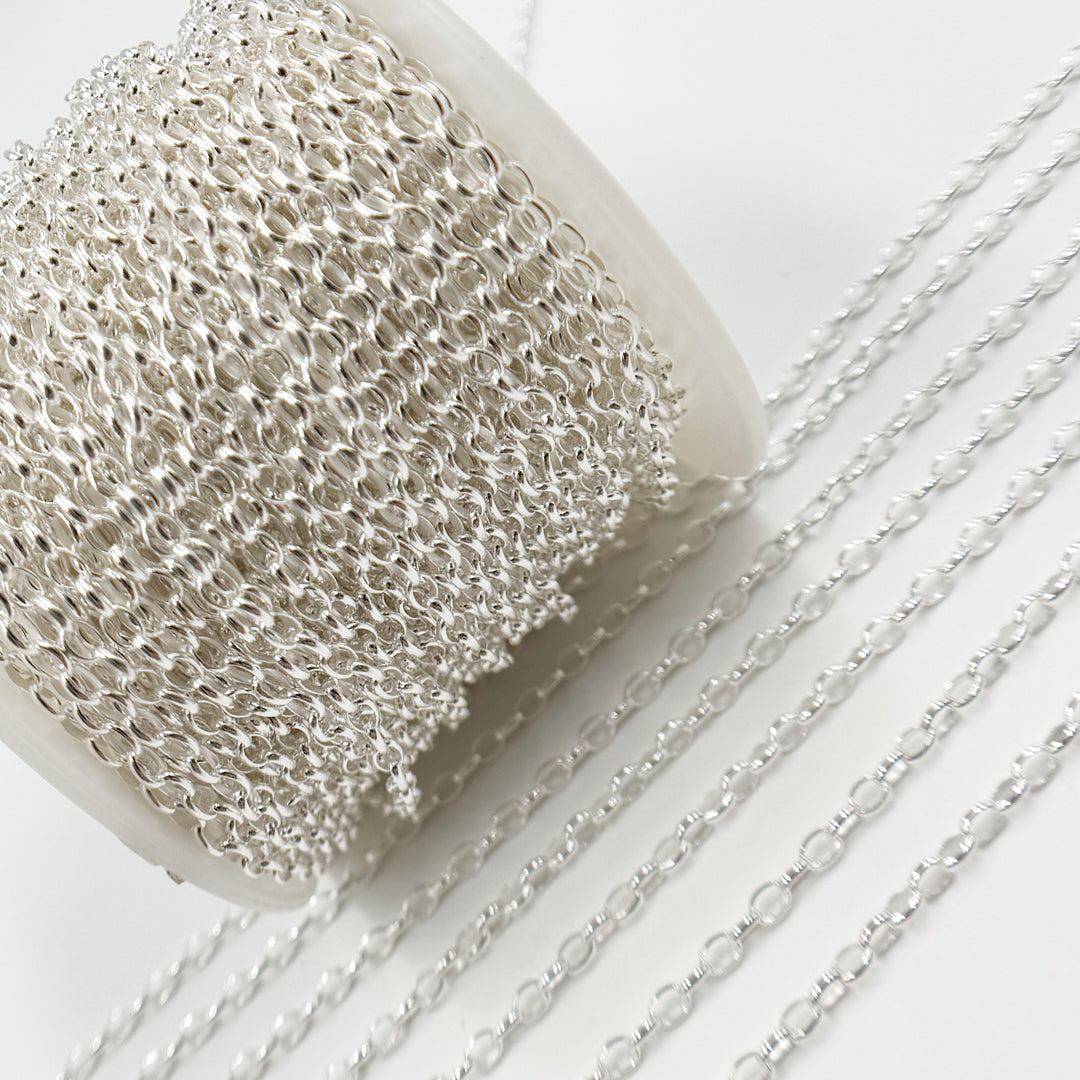 Y125SS. Sterling Silver Oval Link Chain