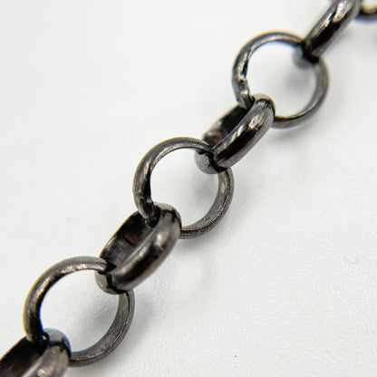 Black Rhodium Sterling Silver Rolo Chain