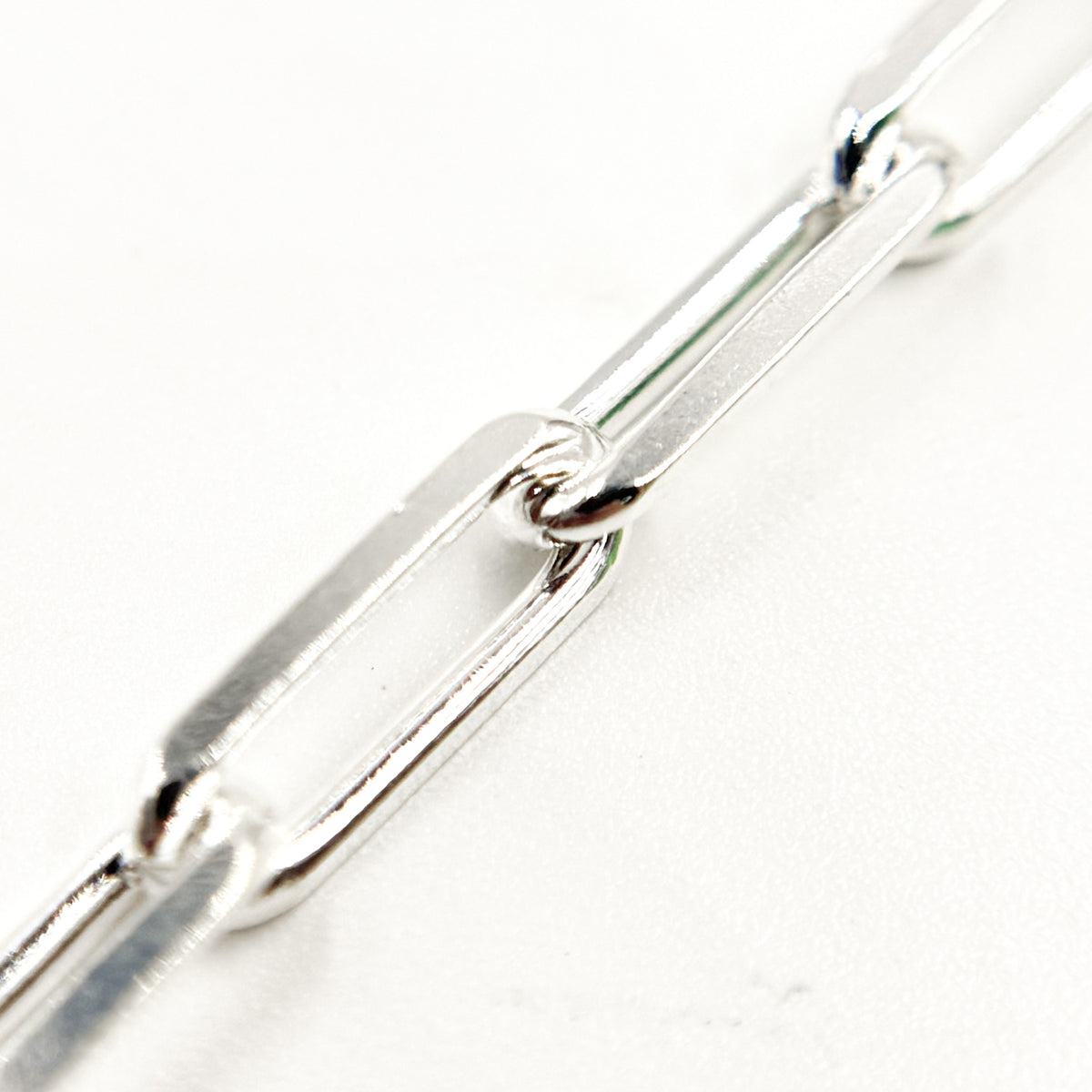 Sterling Silver Diamond Cut Paperclip Necklace