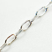 Sterling Silver Diamond Cut Paperclip Link Chain