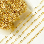 Load image into Gallery viewer, Gold Plated 925 Sterling Silver Flat Marina Link Chain. Z51GP
