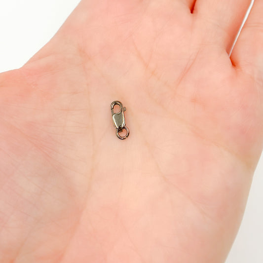 8MM Black Rhodium Lobster Clasp