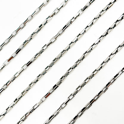 Oxidized Sterling Silver Box Chain