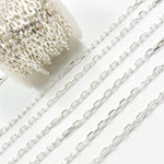 Load image into Gallery viewer, Y7SS. Sterling Silver Diamond Cut Oval Link Chain
