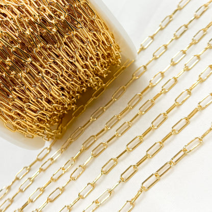 Gold Filled Paperclip Link Chain