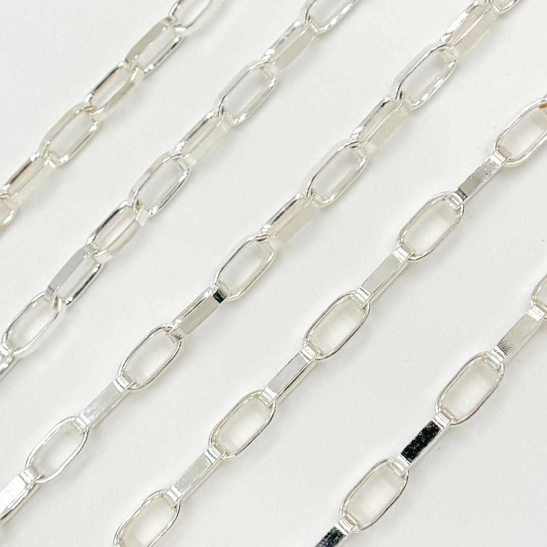 Sterling Silver Flat Oval Cable Chain
