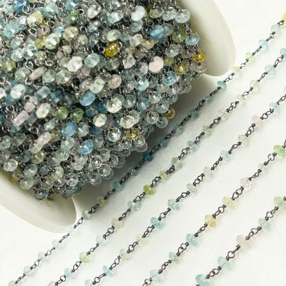 Aquamarine Oxidized Wire Chain