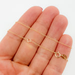 Load image into Gallery viewer, 025R01LGJ08018K. 18K Solid Gold Cable Chain with Extender