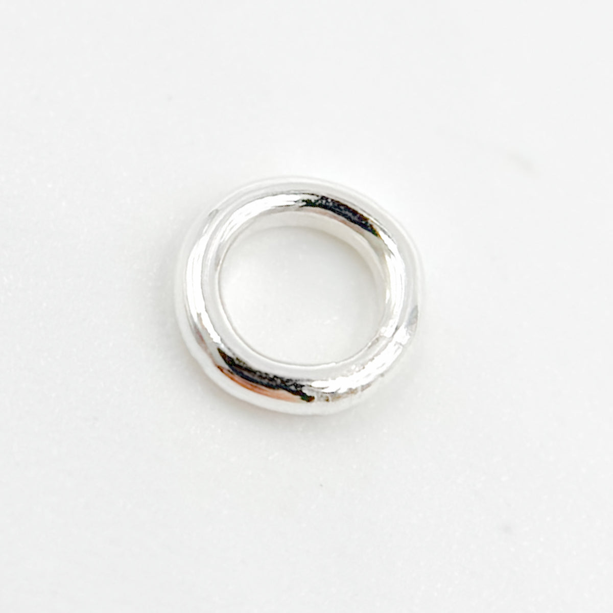 White Sterling Silver Close Jump Ring