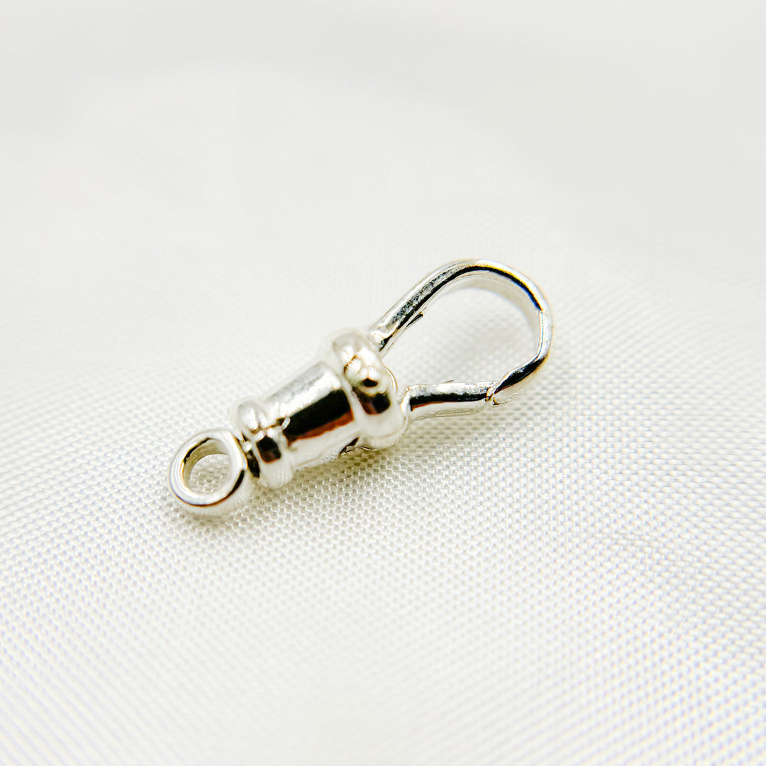 0925ALB2SS. White Sterling Silver Swivel Clasp