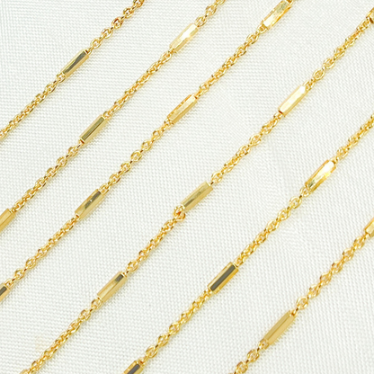 Z9GP. Gold Plated 925 Sterling Silver Satellite Tube Chain
