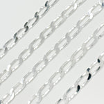 Load image into Gallery viewer, Z70SS. Sterling Silver Flat Paperclip Chain
