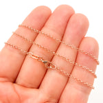 Load image into Gallery viewer, Rose Gold Plated Rolo Necklace
