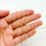 Load image into Gallery viewer, 1486TT. Gold Filled with Sterling Silver Bead Satellite Chain
