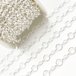 Load image into Gallery viewer, V280SS. Sterling Silver Smooth 1 Round &amp; 3 Oval Link Chain
