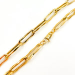 Load image into Gallery viewer, 568/A041. 14K Solid Gold Hollow Flat Paperclip Link Necklace