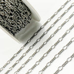 Load image into Gallery viewer, V238BR. Black Rhodium Sterling Silver Long and Short Link Chain
