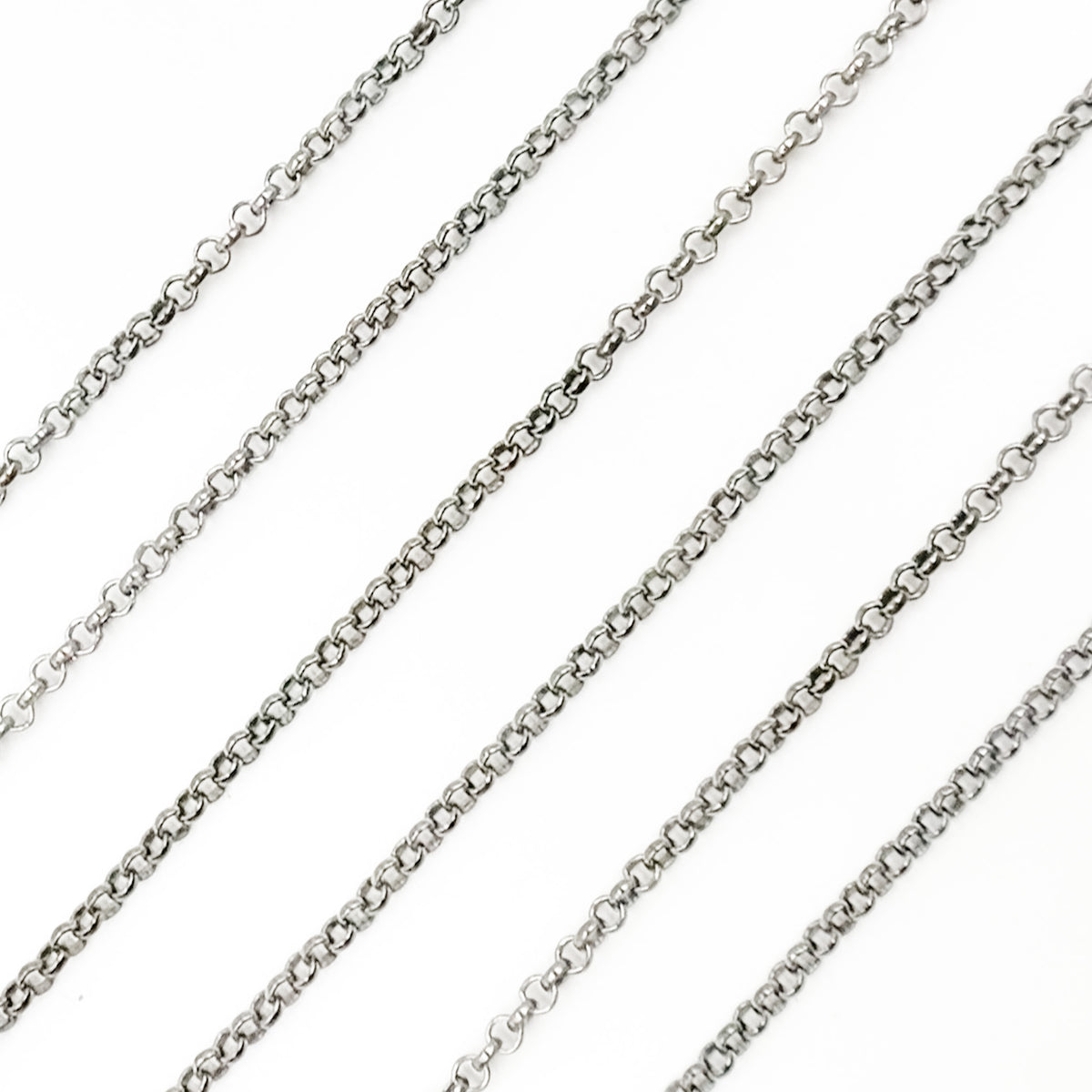 Black Rhodium Sterling Silver Rolo Chain