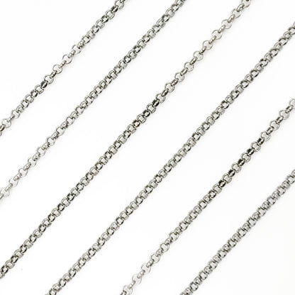 Black Rhodium Sterling Silver Rolo Chain