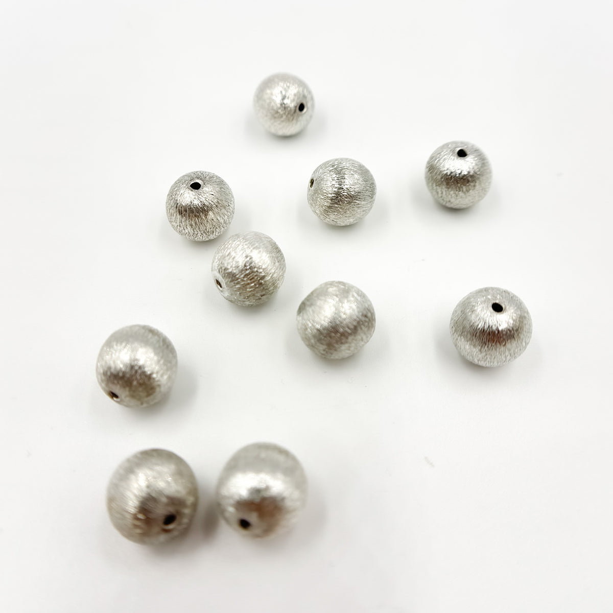6MM Sterling Silver Seamless Brush Beads