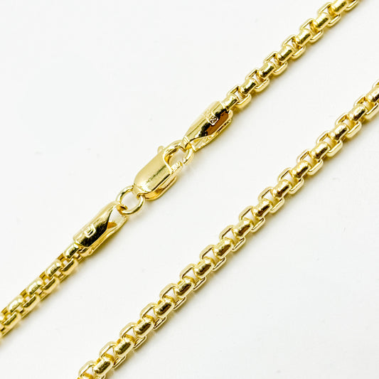 135HVI0934000. 14k Solid Yellow Gold Venetian Box Link Chain