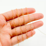 Load image into Gallery viewer, V100GP. Gold Plated Sterling Silver Oval Cable Chain