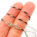 Load image into Gallery viewer, Black Rhodium Sterling Silver Snake Necklace