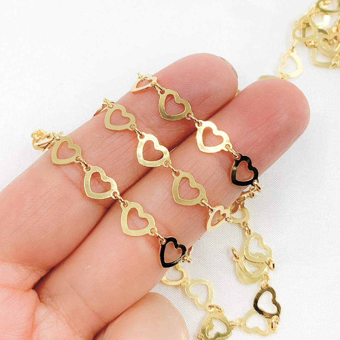 Gold Plated 925 Sterling Silver Heart Chain