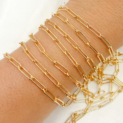  14K Gold-Filled Smooth Paperclip Chain