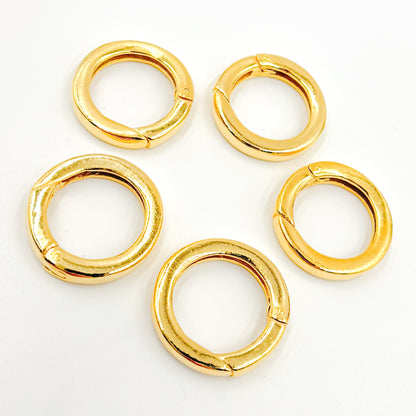 23MM Gold-plated Sterling Silver Round Clasp