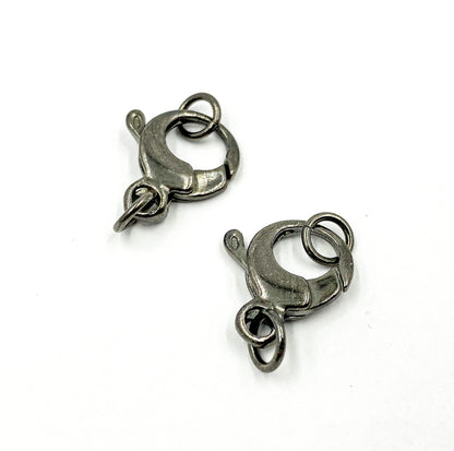 502BR. 17MM Black Rhodium Sterling Silver Trigger Clasp