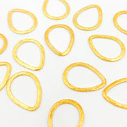 TD1GP. 20MM Gold-plated Sterling Silver Brushed Drop Connector