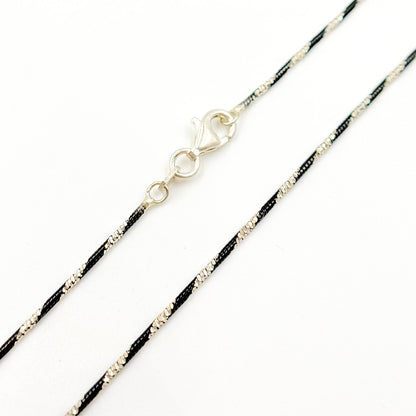 Black Rhodium Sterling Silver Snake Necklace