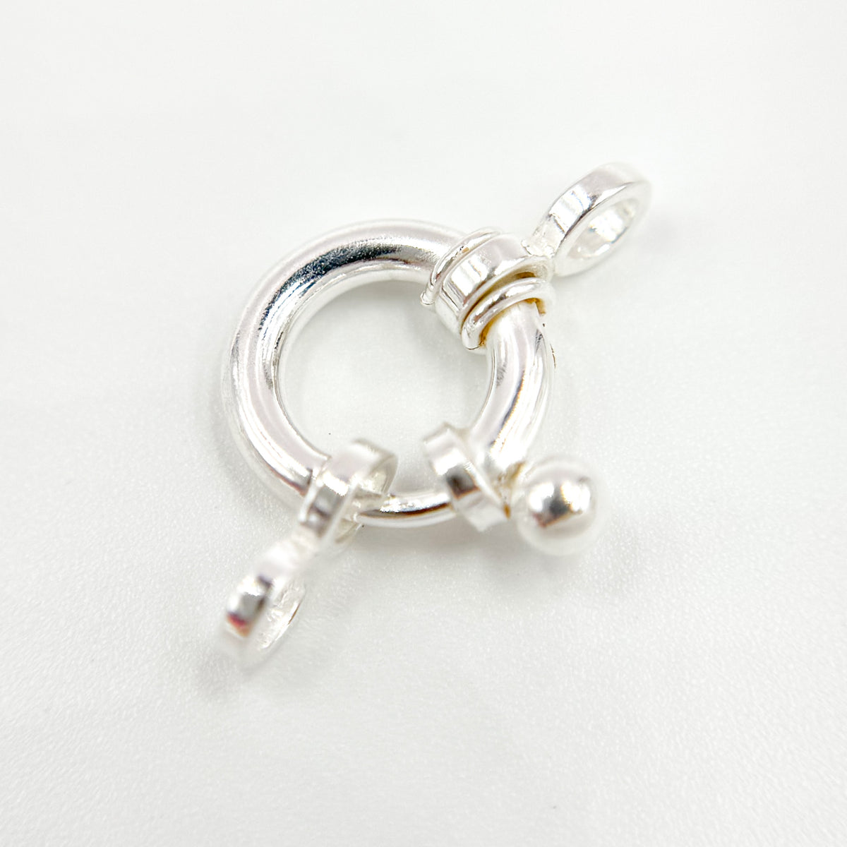 10MM White Sterling Silver Spring Ring