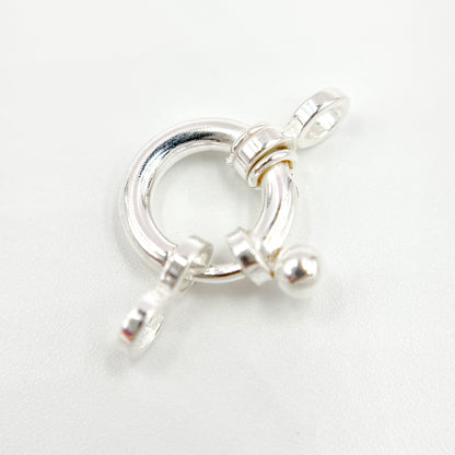 10MM White Sterling Silver Spring Ring
