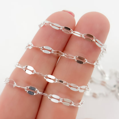 Sterling Silver Flat Marina Link Chain